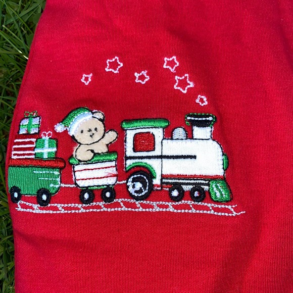 NWT Little Me Baby Boy's 2-Piece Striped Train Footie & Beanie Set (6 Months) - Picture 6 of 6